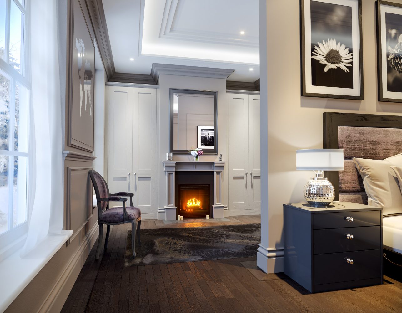 Luxury fitted wardrobes with made-to-measure doors and bedroom storage