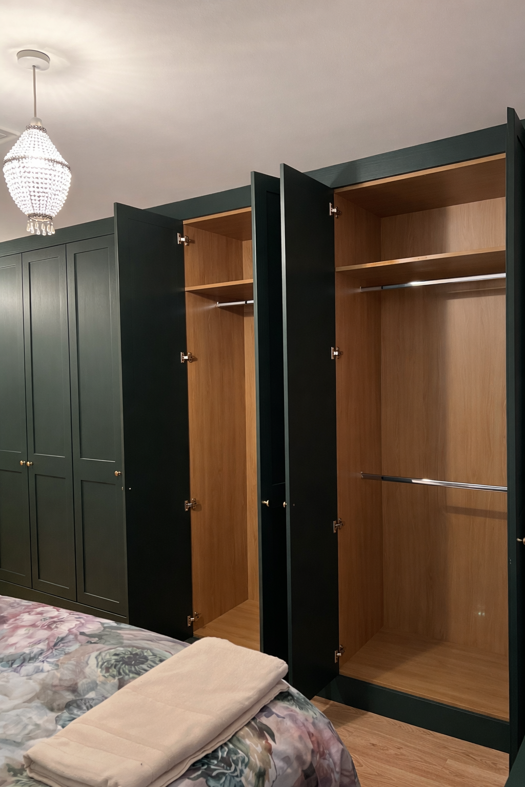 Fitted Wardrobes in Suffolk Forest Green