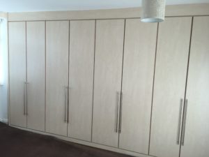 fitted wood wardrobe