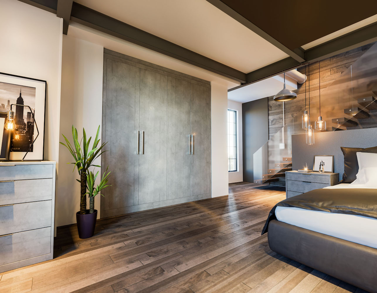 The Combe range of industrial fitted wardrobes by Simply Fitted Wardrobes