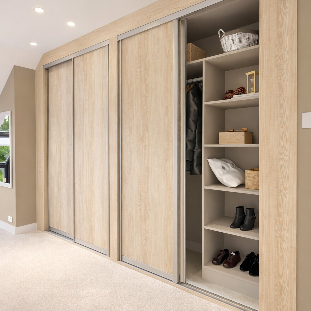 Luxury walk-in wardrobe interiors with bespoke made-to-measure storage