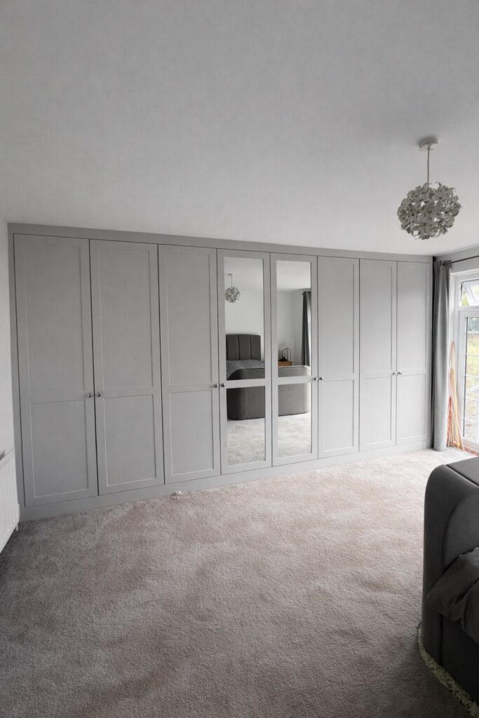 Modern Dove Grey Shaker Fitted Wardrobe In Chelmsford | Simply Fitted Wardrobes