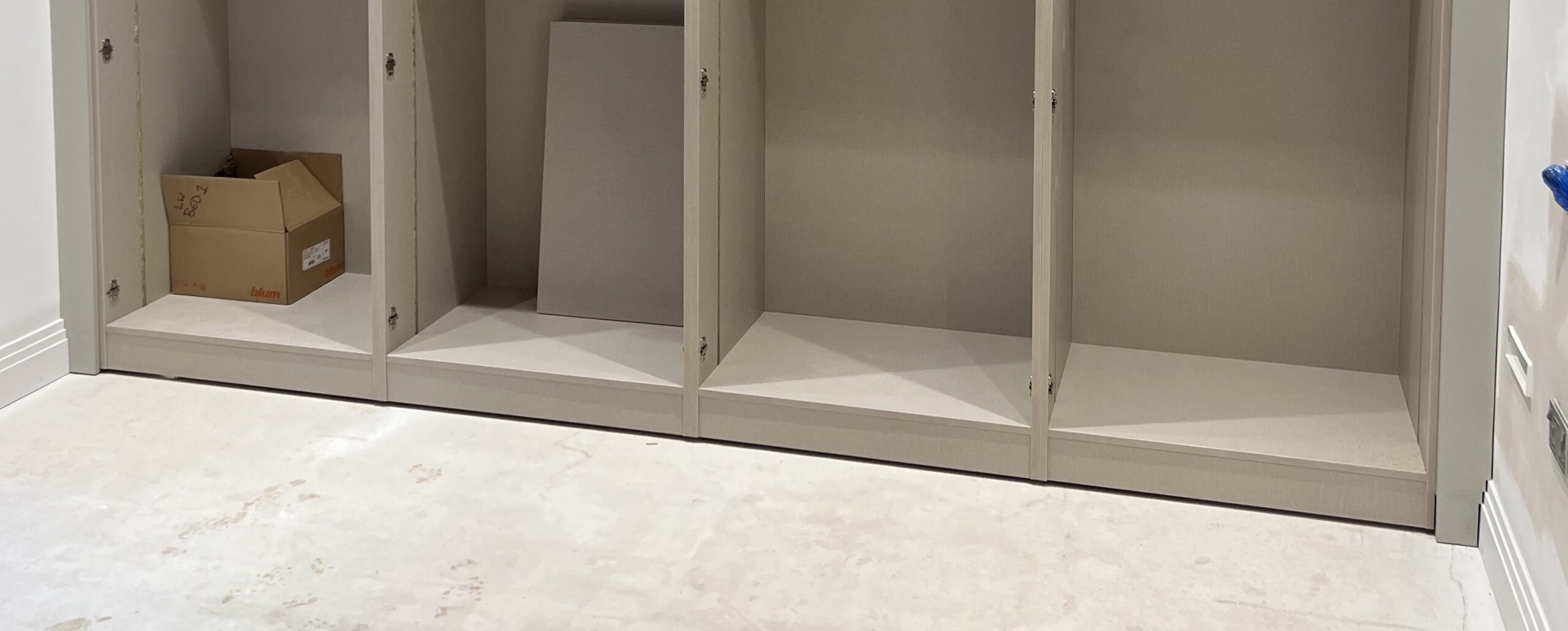 Fitted wardrobe construction detail
