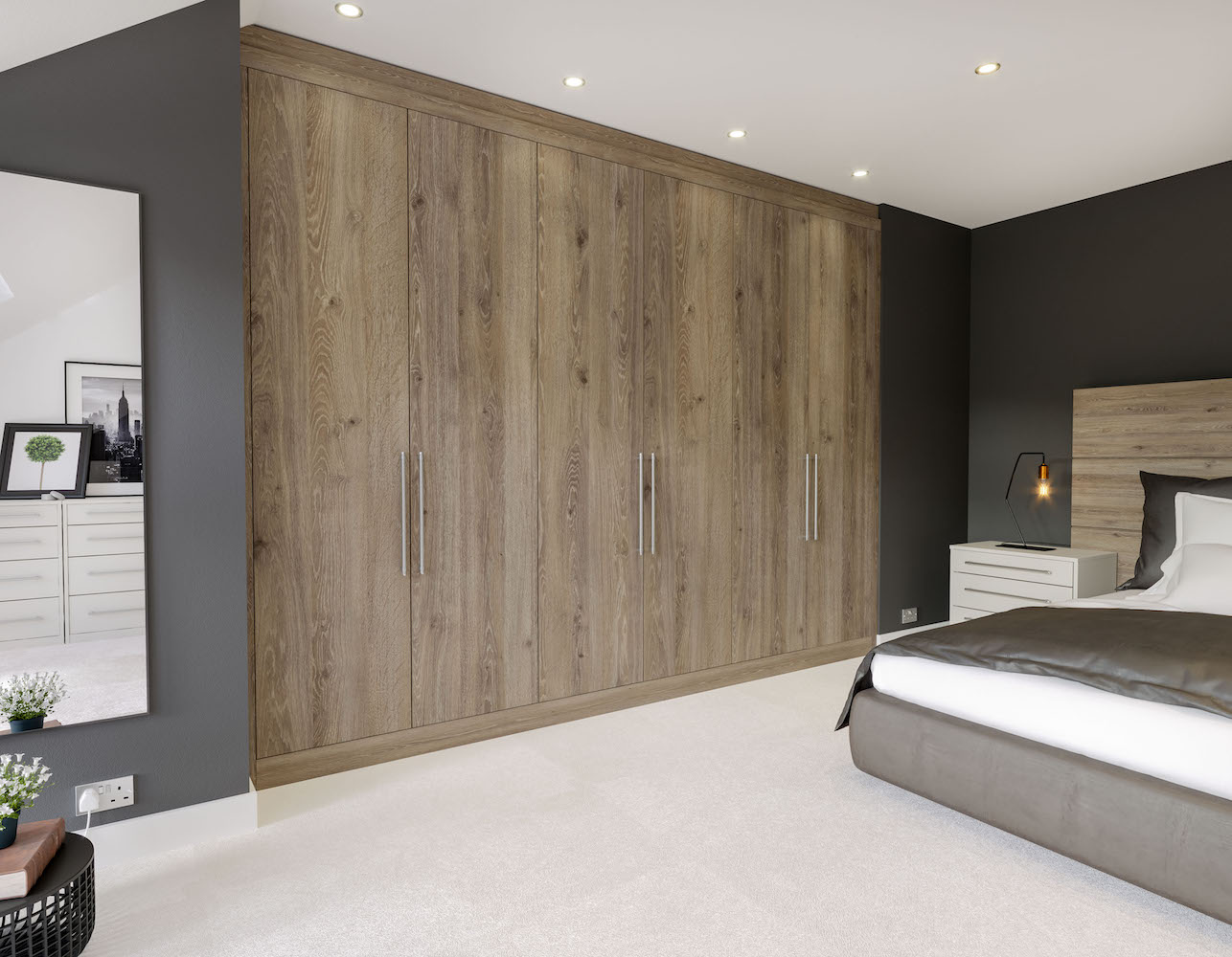 The Croft range of natural woodgrain fitted wardrobes by Simply Fitted Wardrobes
